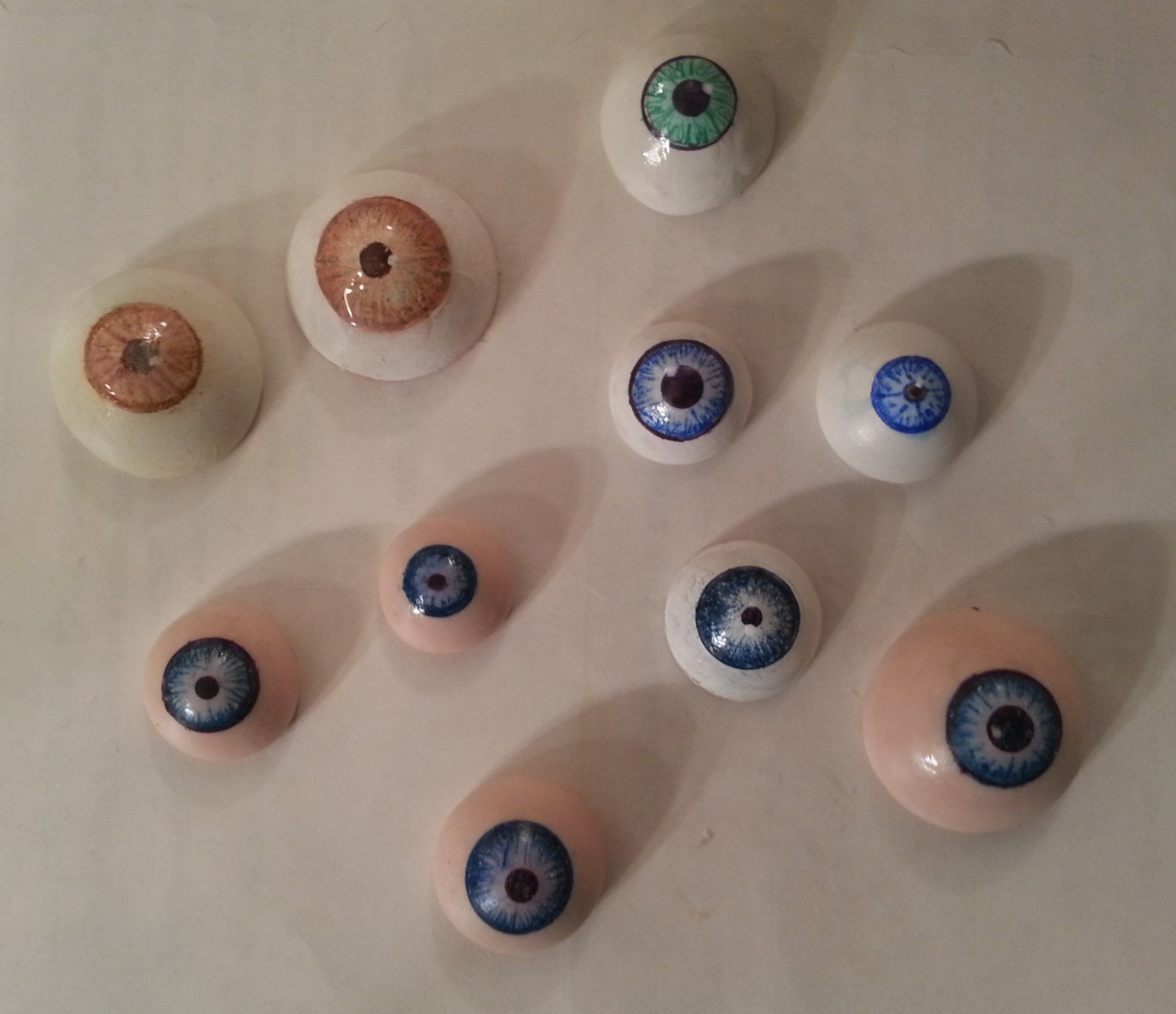 Large Doll Eye Push Mold In Silicone Paint For Air Dry Clay