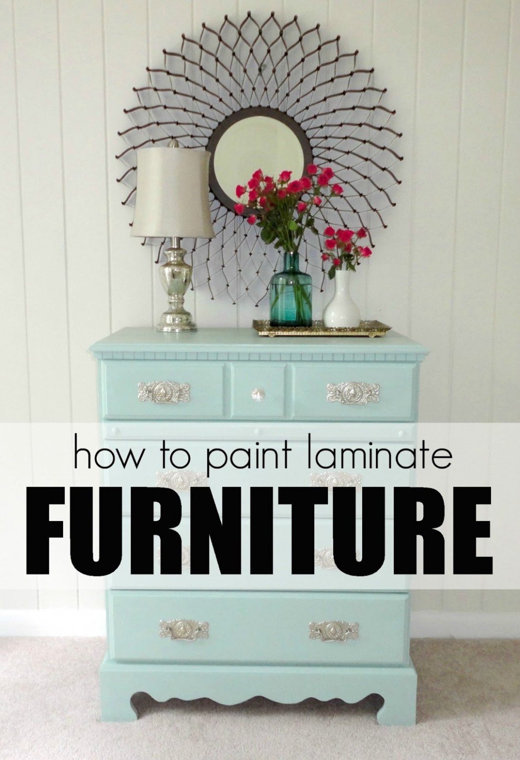 Livelovediy: How To Paint Laminate Furniture In 5 Easy Steps! Oil Based Paint Over Chalk Paint