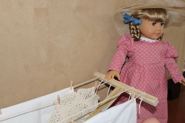 Made: Pieces For Reese: 18" Doll: Wooden Folding Drying Rack Does Hobby Lobby Sell Dollhouse Furniture
