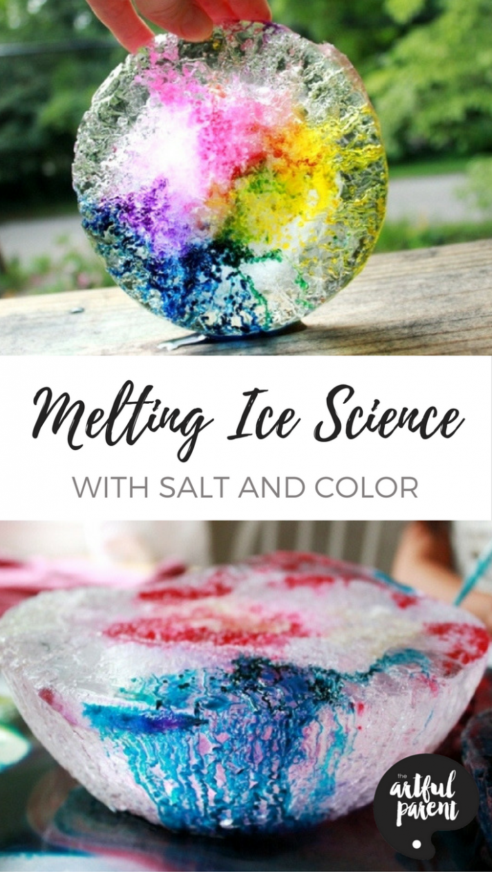 Melting Ice Science Experiment With Salt & Liquid ..