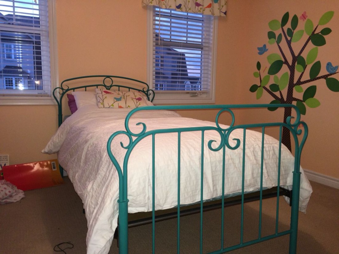 Metal Bed Painted With Annie Sloan Chalk Paint Florence. Clear ..
