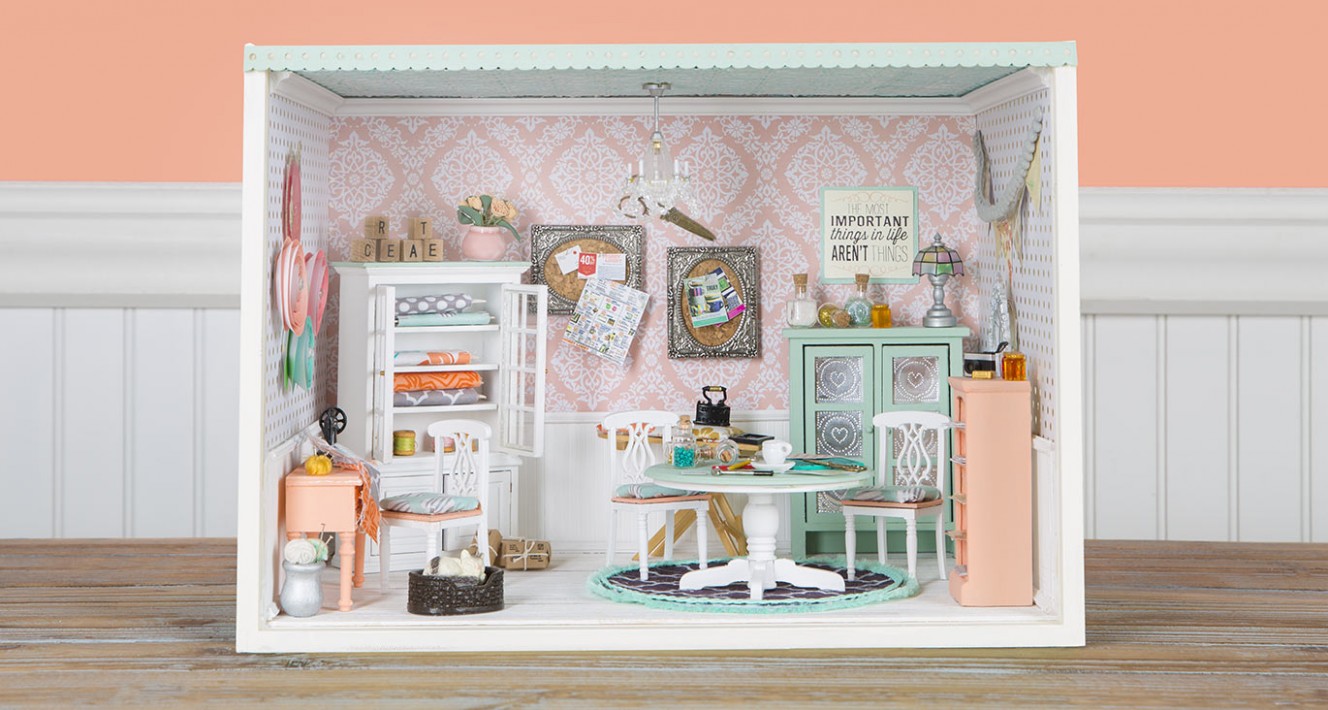 Miniature Rooms: Dream Away Crafts | Hobby Lobby Dollhouse Furniture Hobby Lobby