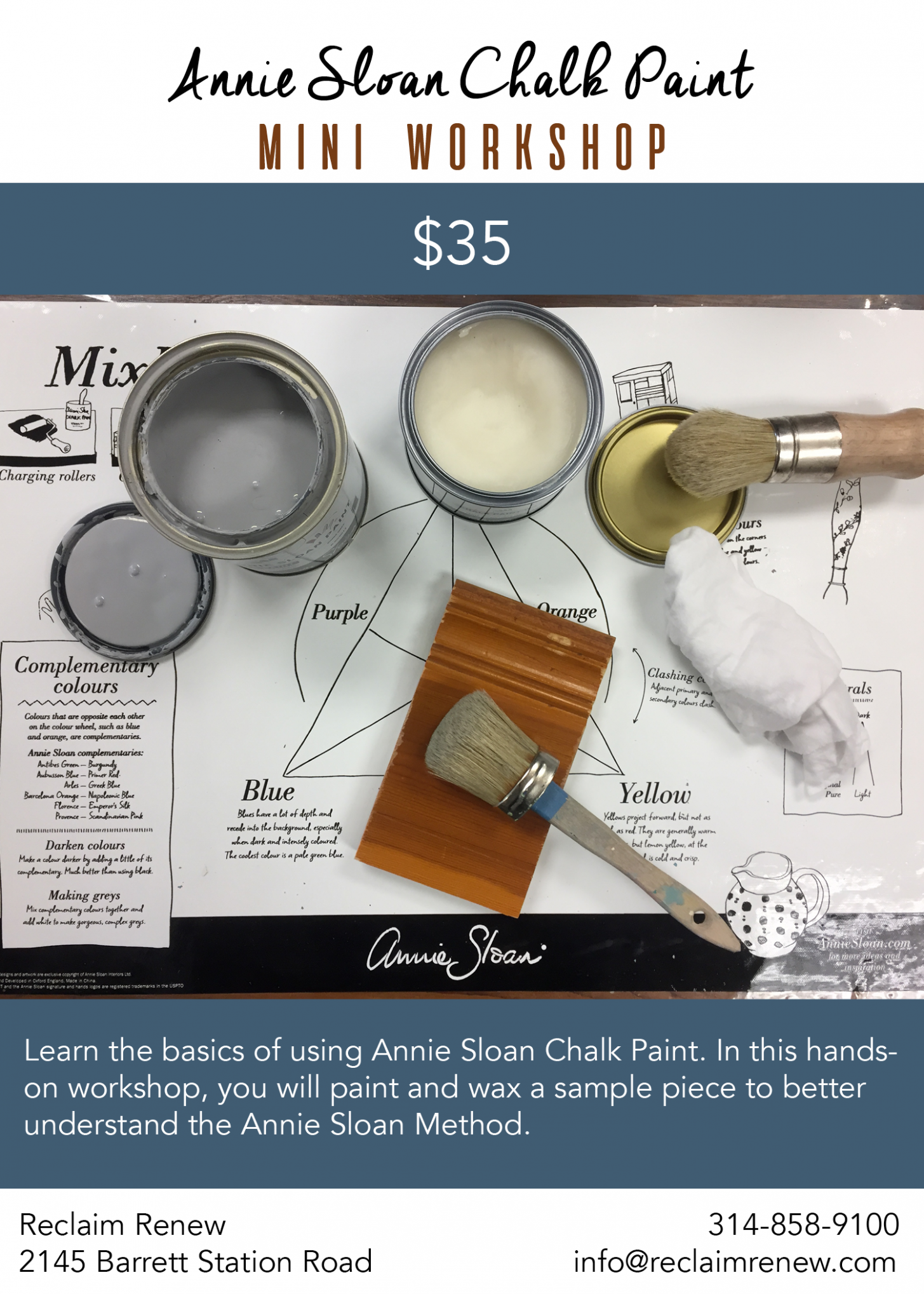 Miniworkshop | Reclaim Renew Annie Sloan Chalk Paint Complementary Colors
