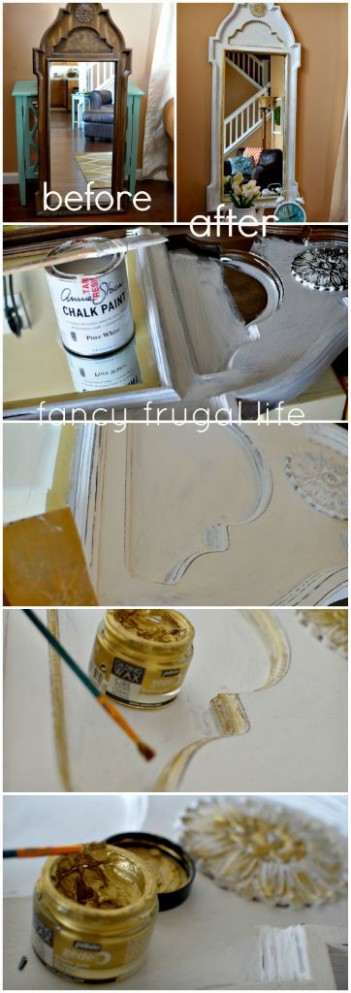 Mirror Makeover With Gold Gilding Wax And Pure White Chalk ..