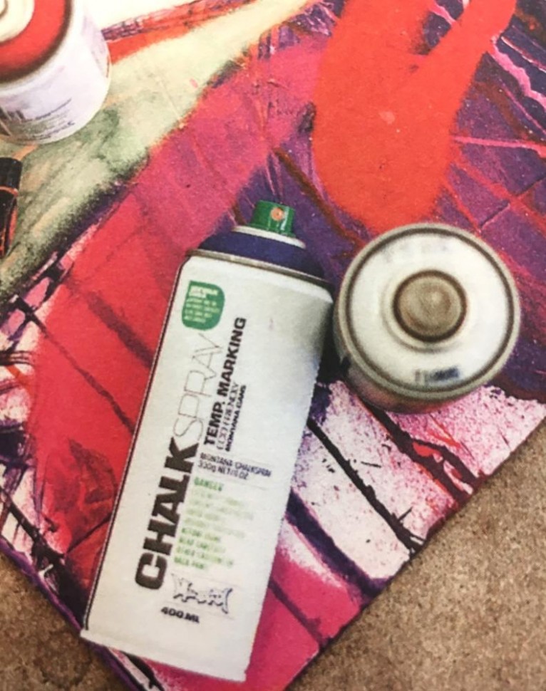 Montana Chalk Spray Paint Violet Chalk Spray Paint On Metal