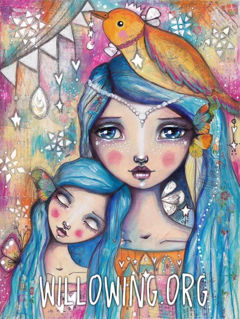 Mother And Daughter Art Print By Willowing On Etsy | Art ..