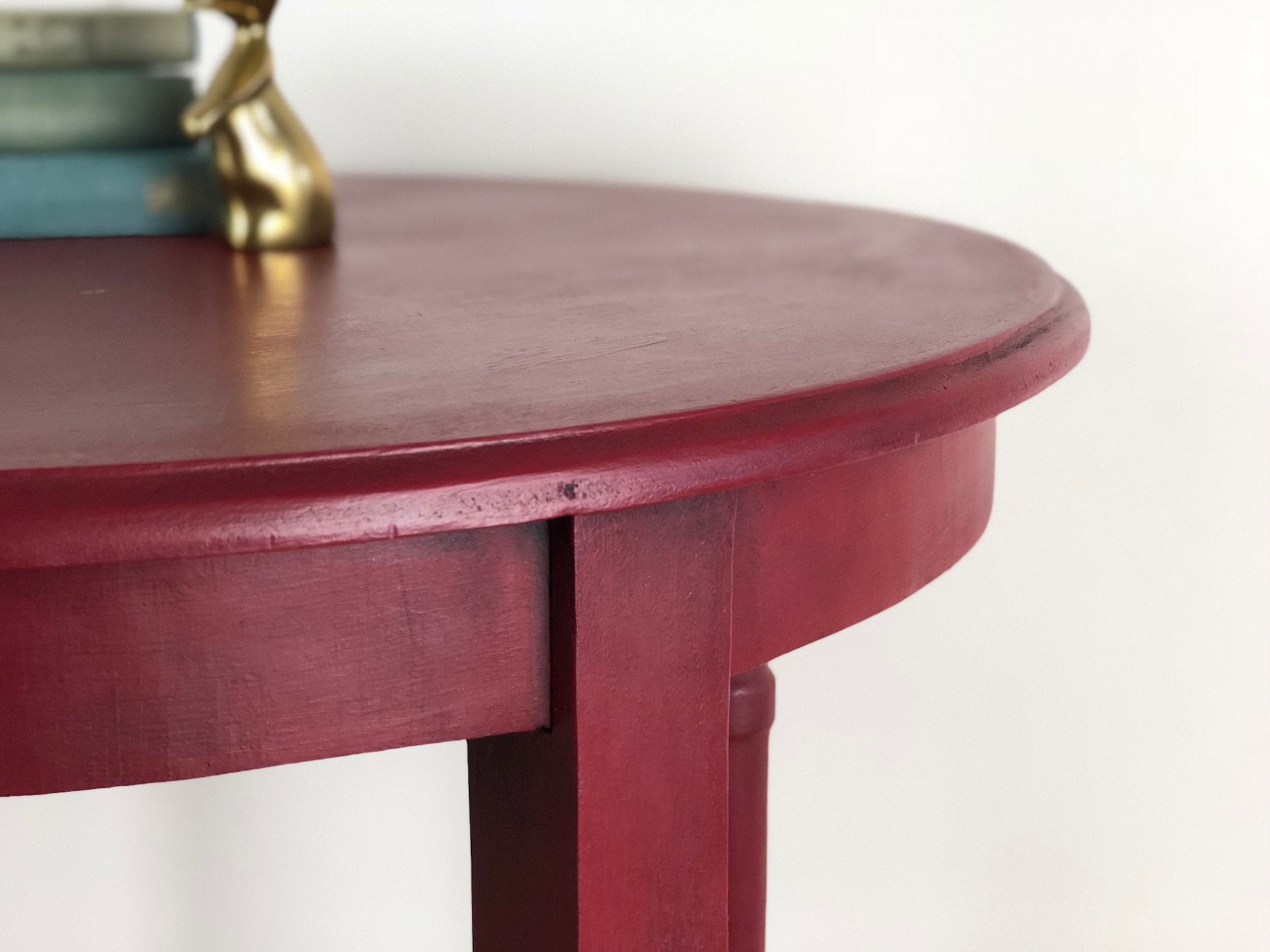 Newly Restored Side Table Burgundy Chalk Paint And Wax Where To Buy Annie Sloan Chalk Paint In Melbourne Australia