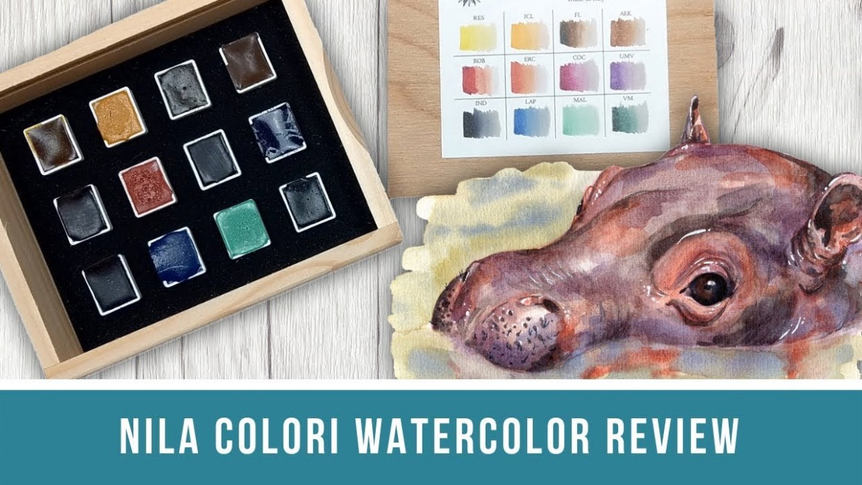 Nila Colori Watercolor Review | Setting Up The Palette & First Painting Impressions Watercolor Paint Cl Near Me
