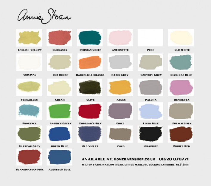 Paint | Shop Home Barn's Chalk Paint Collection By Annie Sloan Annie Sloan Chalk Paint Color Guide