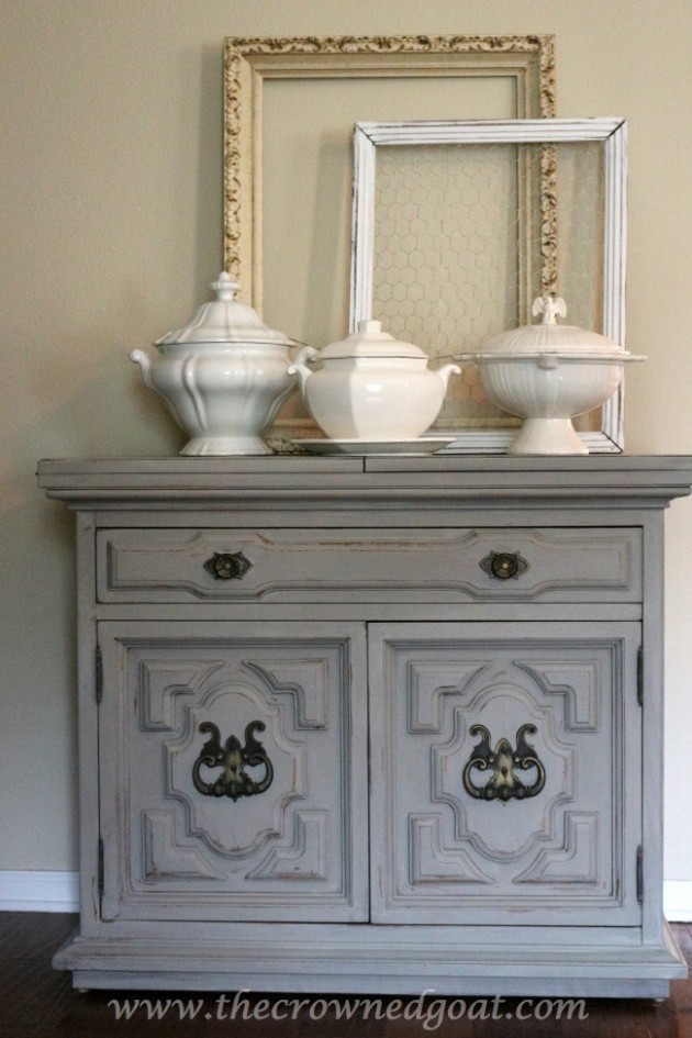 Painted Buffet In Annie Sloan Chalk Paint French Linen Annie Sloan Chalk Paint Linen