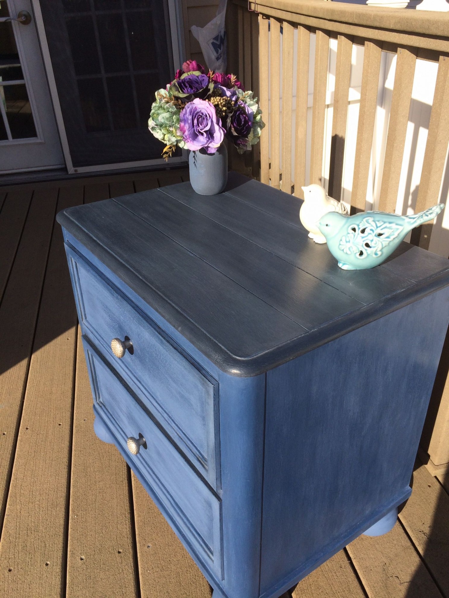 Painted This Thrift Shop Table In Rustoleum Coastal Blue Chalk ..