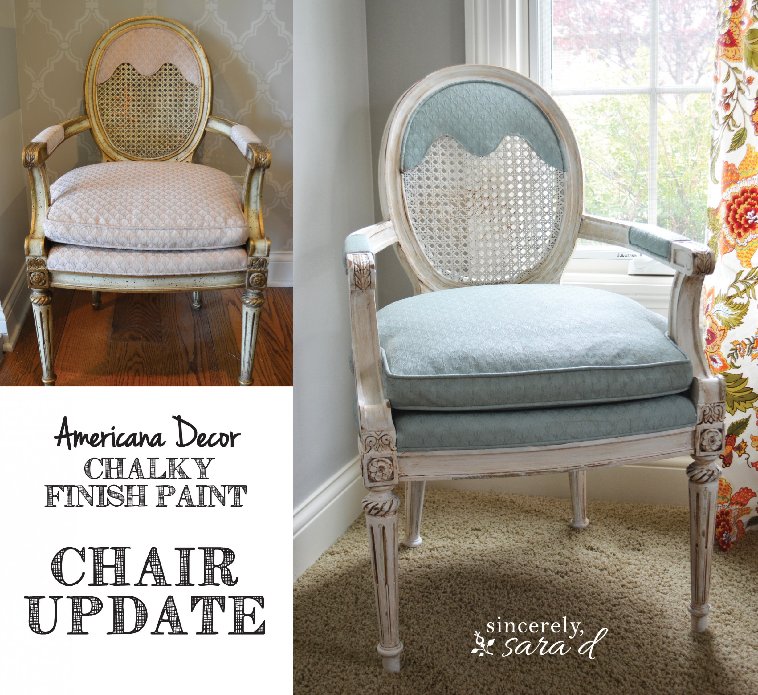 Painted Upholstered Chair Using Chalk Paint Sincerely, Sara D ..