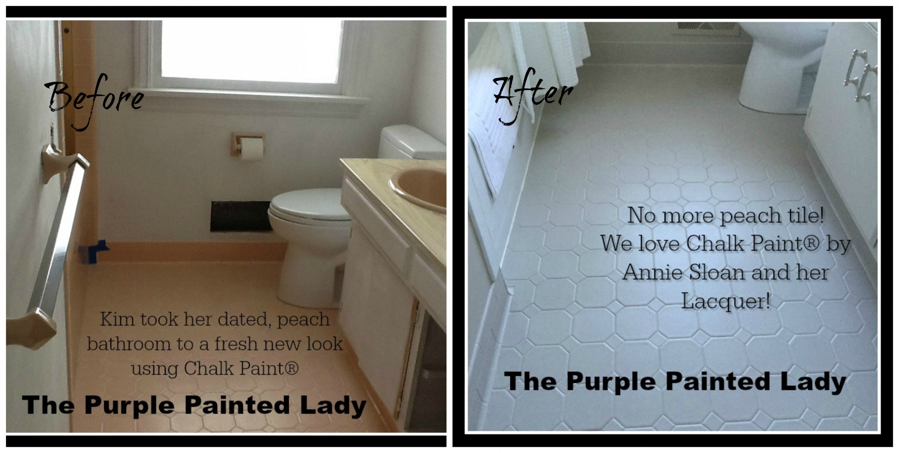 Painting Tile In The Bathroom With Chalk Paint® | The Purple ..
