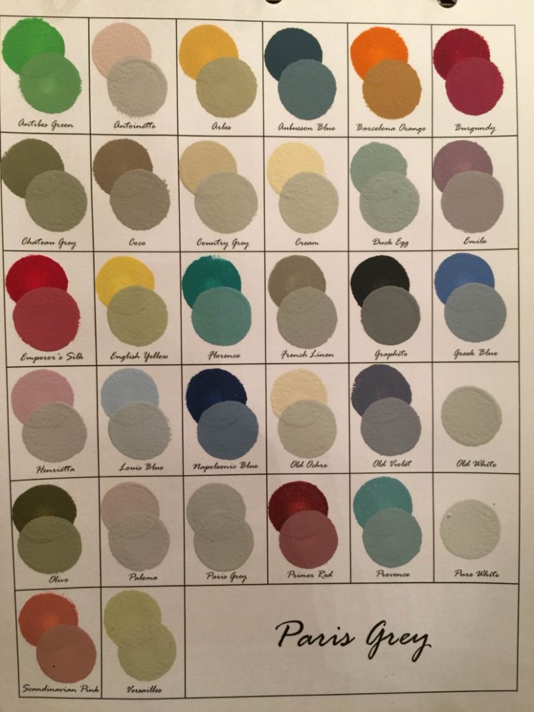 Paris Grey Chalk Paint® Annie Sloan Chalk Paint Colors Chart