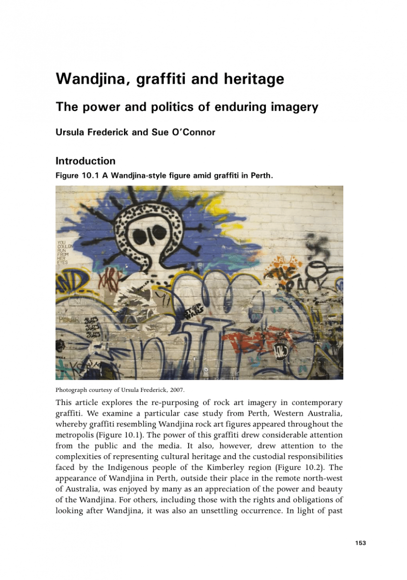 Pdf) Wandjina, Graffiti And Heritage The Power And Politics Of ..