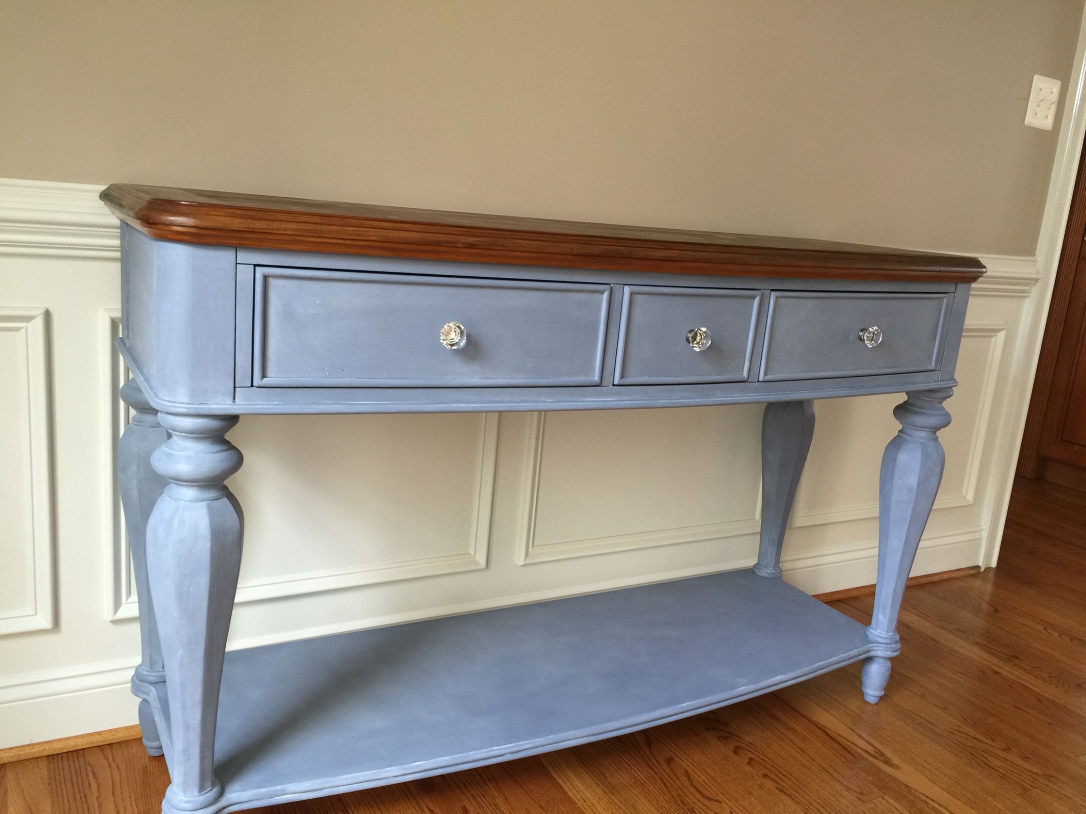 Picture Of Refinished Annie Sloan (old Violet And White Wax ..