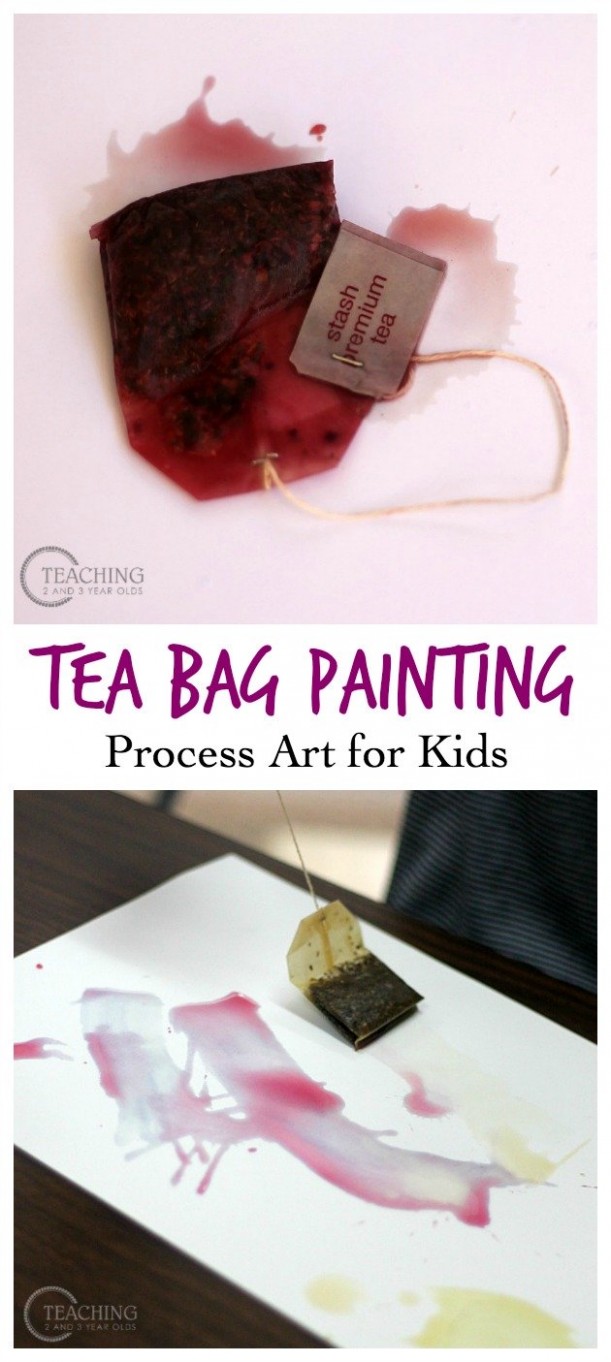 Preschool Art With Tea Bags Teaching 2 And 3 Year Olds Art Cles Near Me For 12 Year Olds