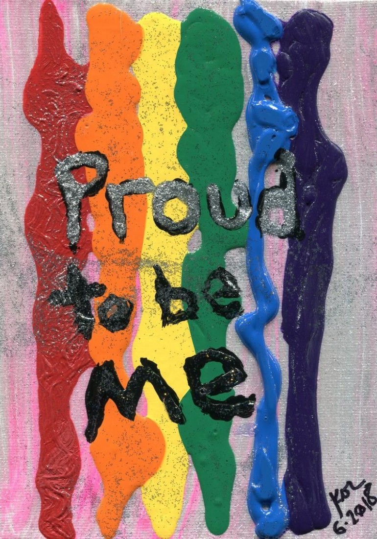 Proud To Be Me 10"x10" Acrylic Painting | Painting, Using Acrylic ..