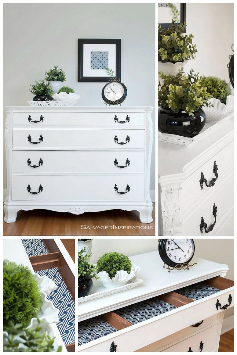 Pure White Chalk Paint | Buffet Makeover Salvaged Inspirations Annie Sloan Chalk Paint In Pure White