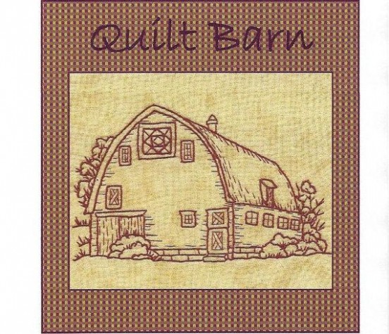 Quilt Barns Square On Point Block Redwork Hand ..