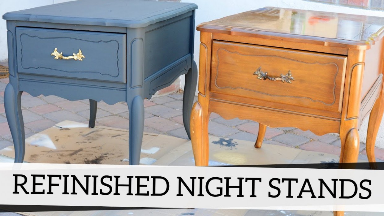 Refinished Nightstands With Annie Sloan Chalk Paint How To Chalk Paint Over Stained Wood
