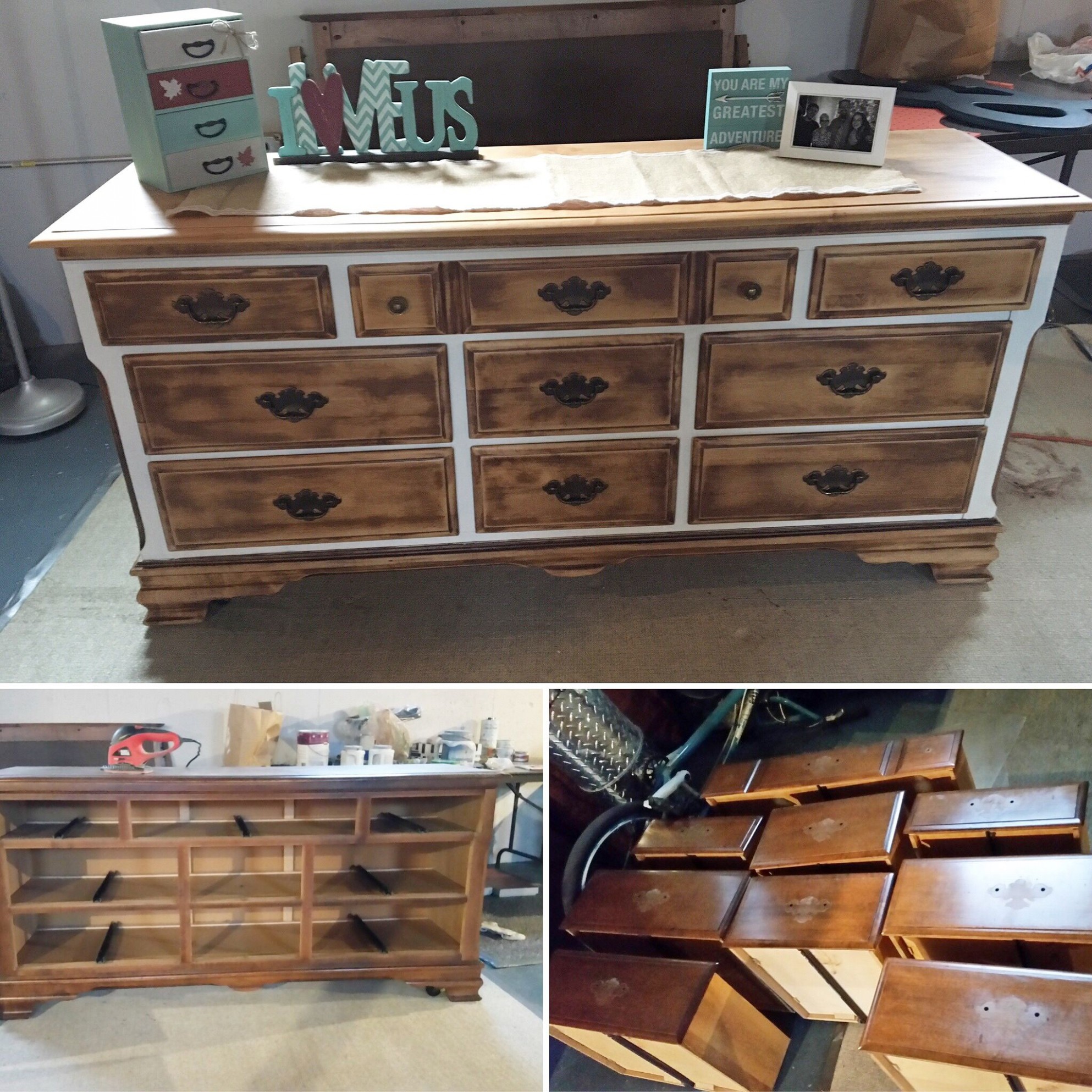 Refurbished Dresser. Distressed Wood And Annie Sloan Chalk ..