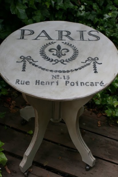Reloved Rubbish: Paris Gray Chalk Paint And Stenciled Table Chalk Paint For Sale Near Me
