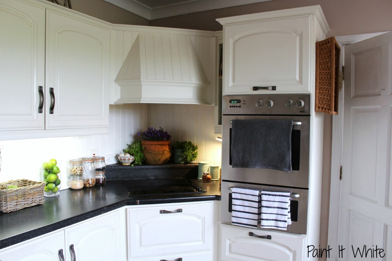 Remodelaholic | Beautiful White Kitchen Update (with Chalk Paint!) Annie Sloan Chalk Paint Kitchen