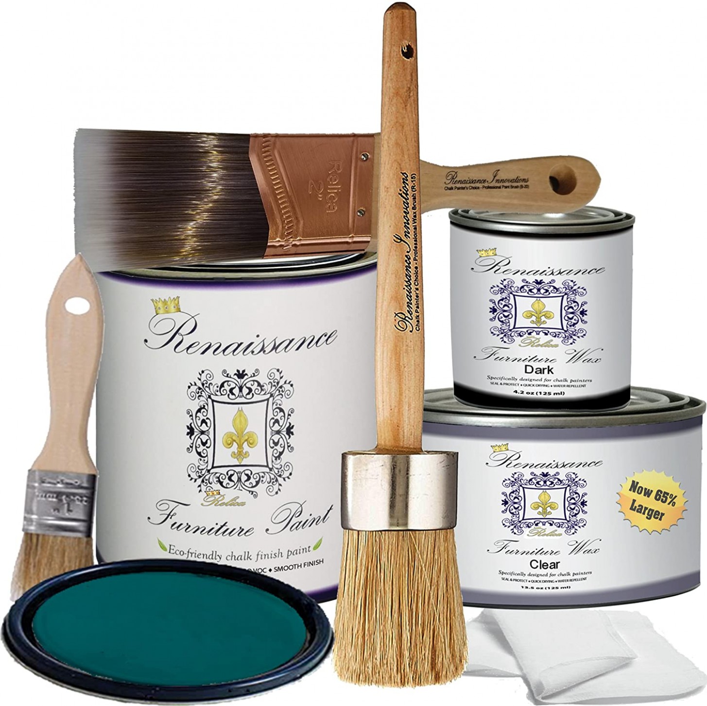 Renaissance Chalk Finish Paint Camelot Blue Deluxe Starter Kit Chalk Furniture & Cabinet Paint Non Toxic, Eco Friendly, Superior Coverage Where To Buy Annie Sloan Chalk Paint In Michigan