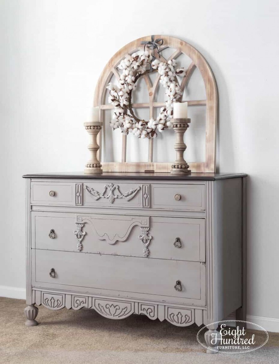 Repainting A Dresser In Chalk Paint® Eight Hundred Furniture Paint Similar To Annie Sloan French Linen