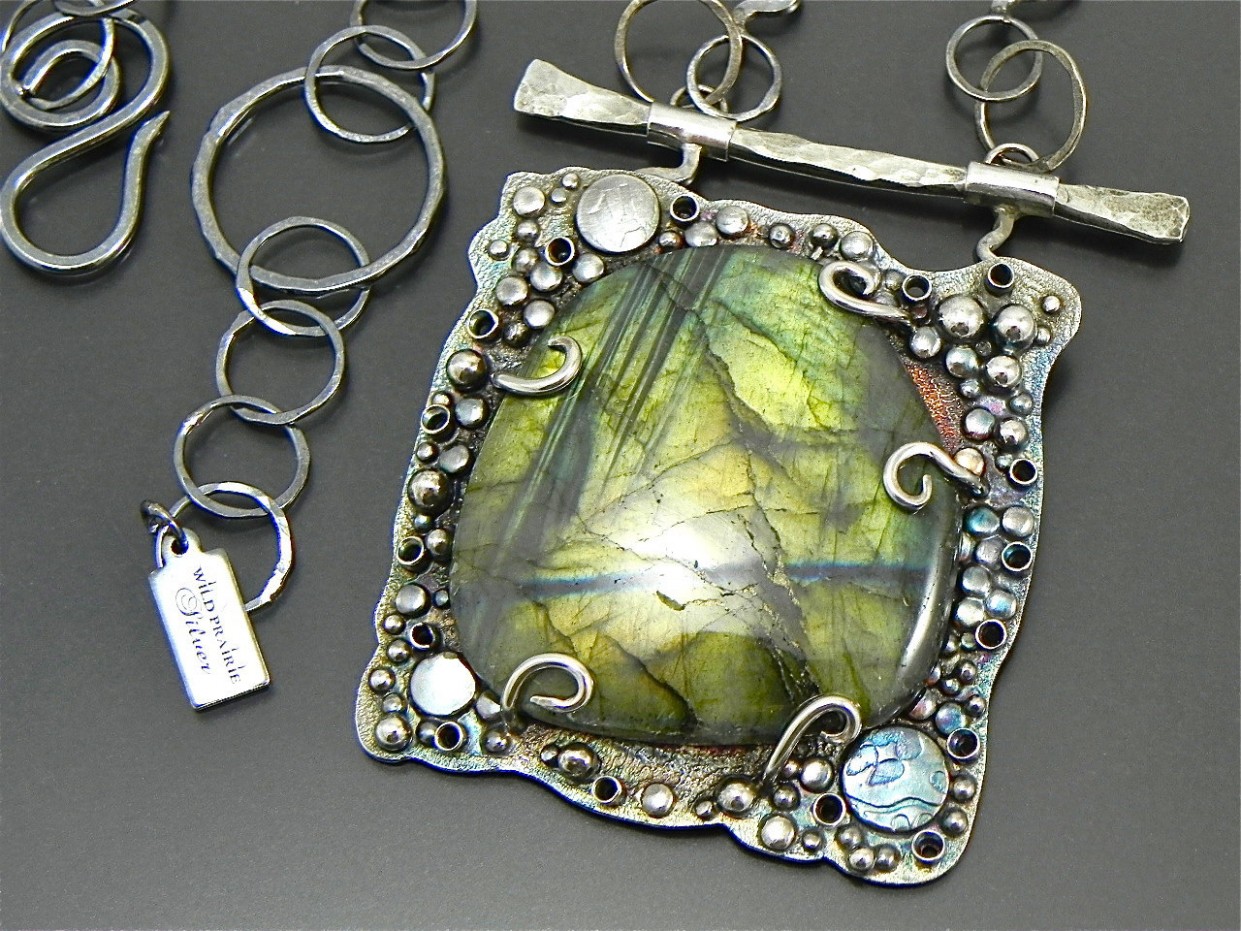 Reserved Near The Bridge Sterling Necklace Handmade Wild Joy Of Painting Cles Near Me