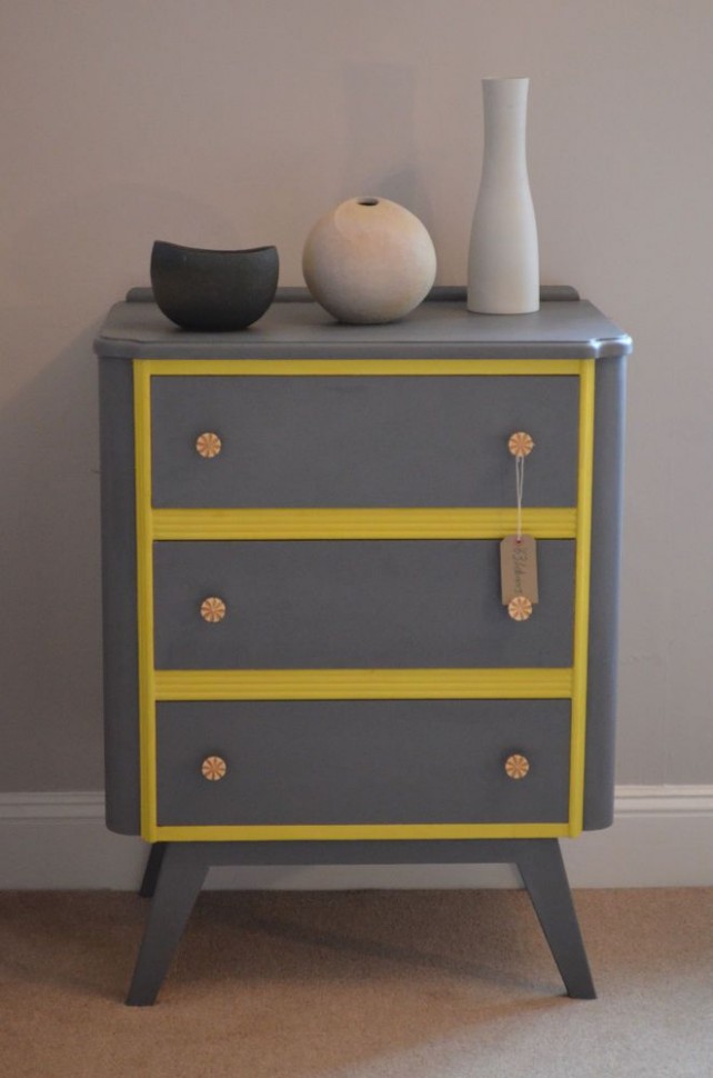 Retro Style Chest Of Drawers In Grey And Annie Sloan ..