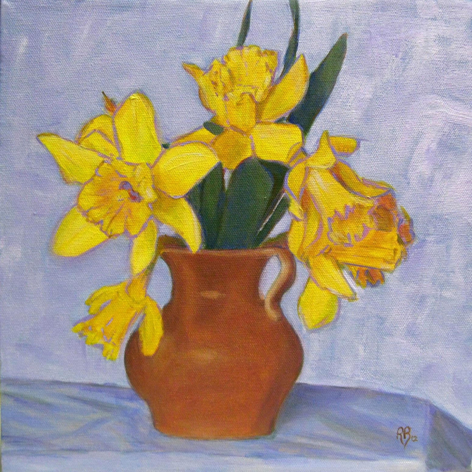 Robie Benve Art: Daffodils Still Life Acrylic Painting Acrylic Art Cl Near Me