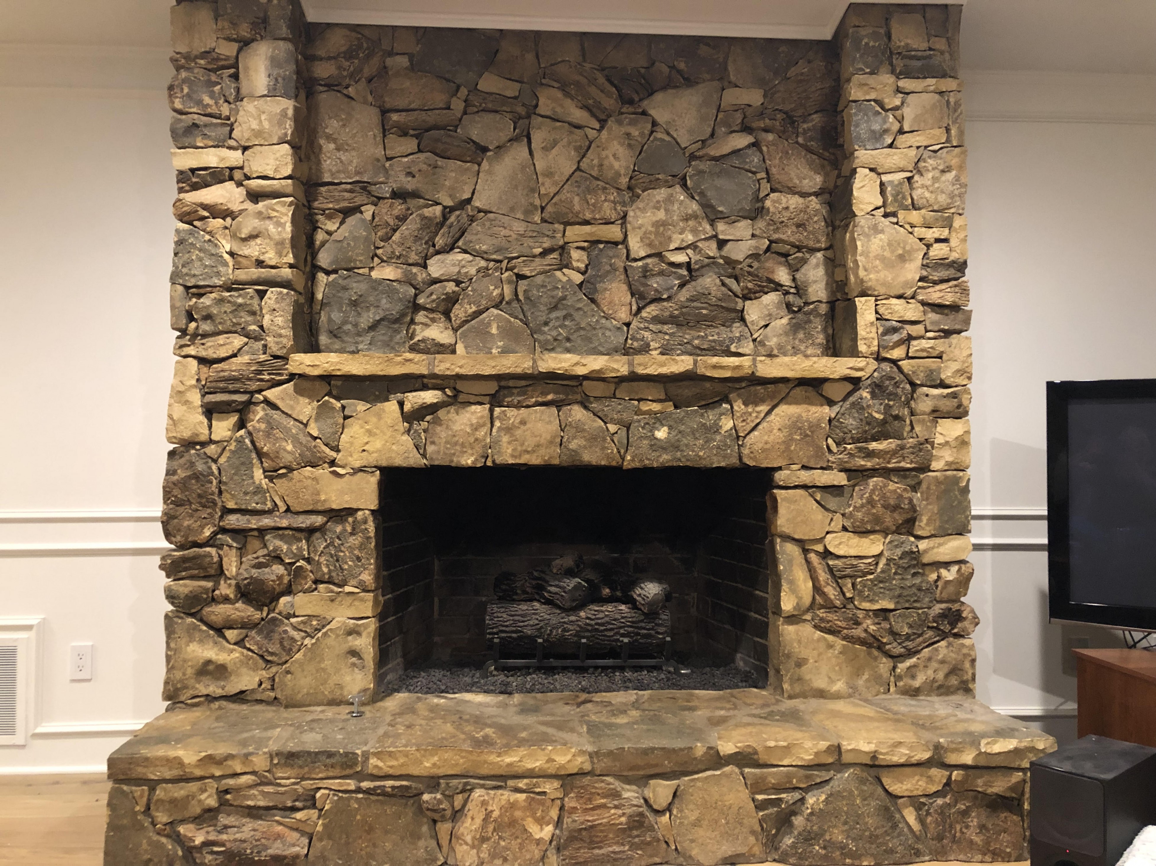 Rock Fireplace Makeover Where To Buy Annie Sloan Chalk Paint In Lubbock Texas