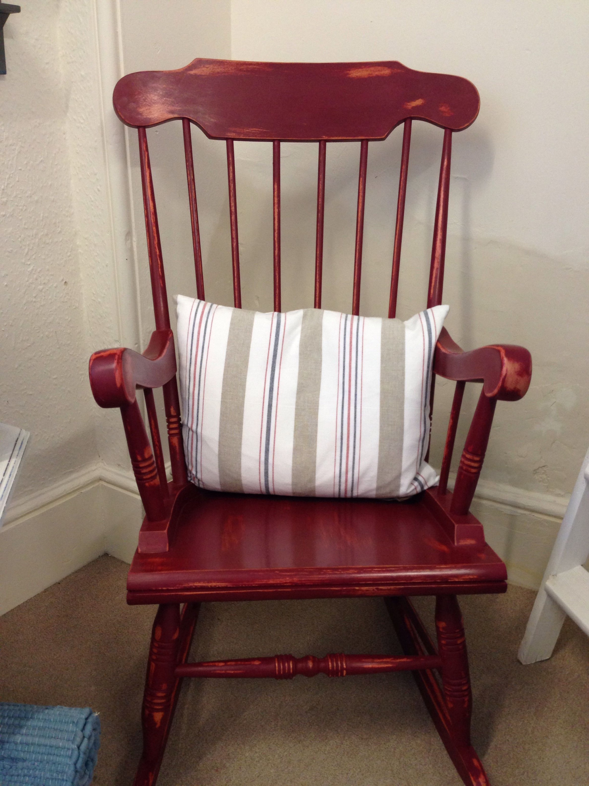 Rocking Chair In Annie Sloan Burgundy Chalk Paint™ (with Images ..