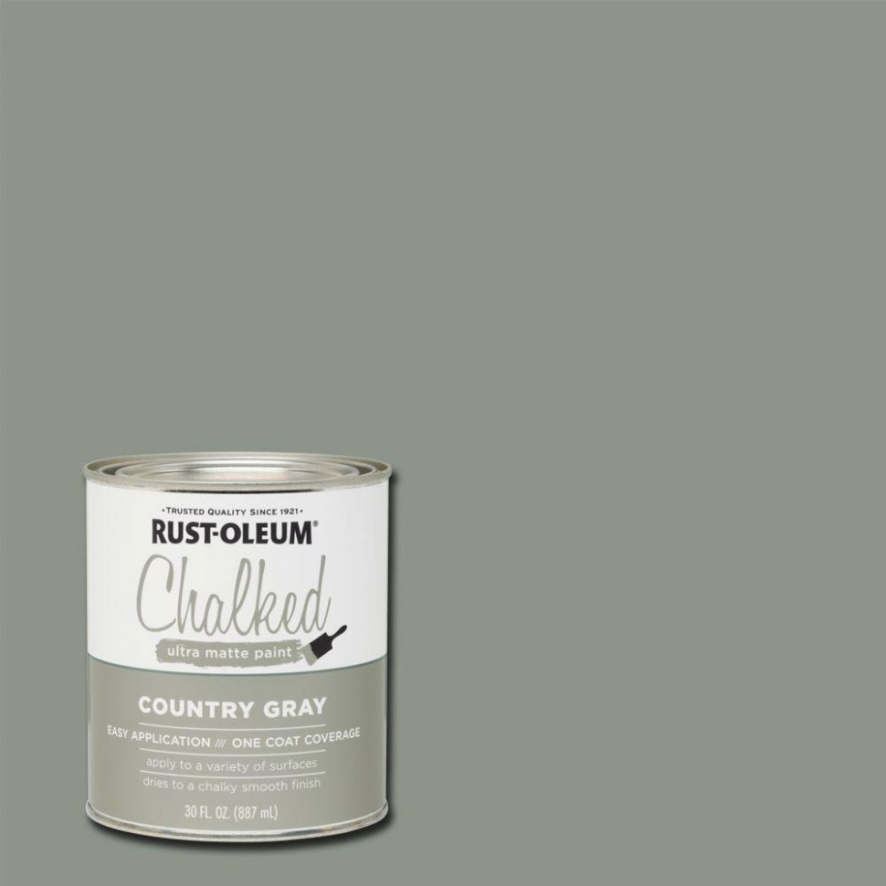 Rust Oleum 30 Oz. Chalked Country Gray Ultra Matte ..