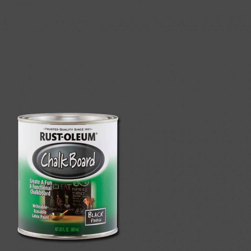 Rust Oleum Flat Black Chalkboard Specialty Paint 30 Oz ..