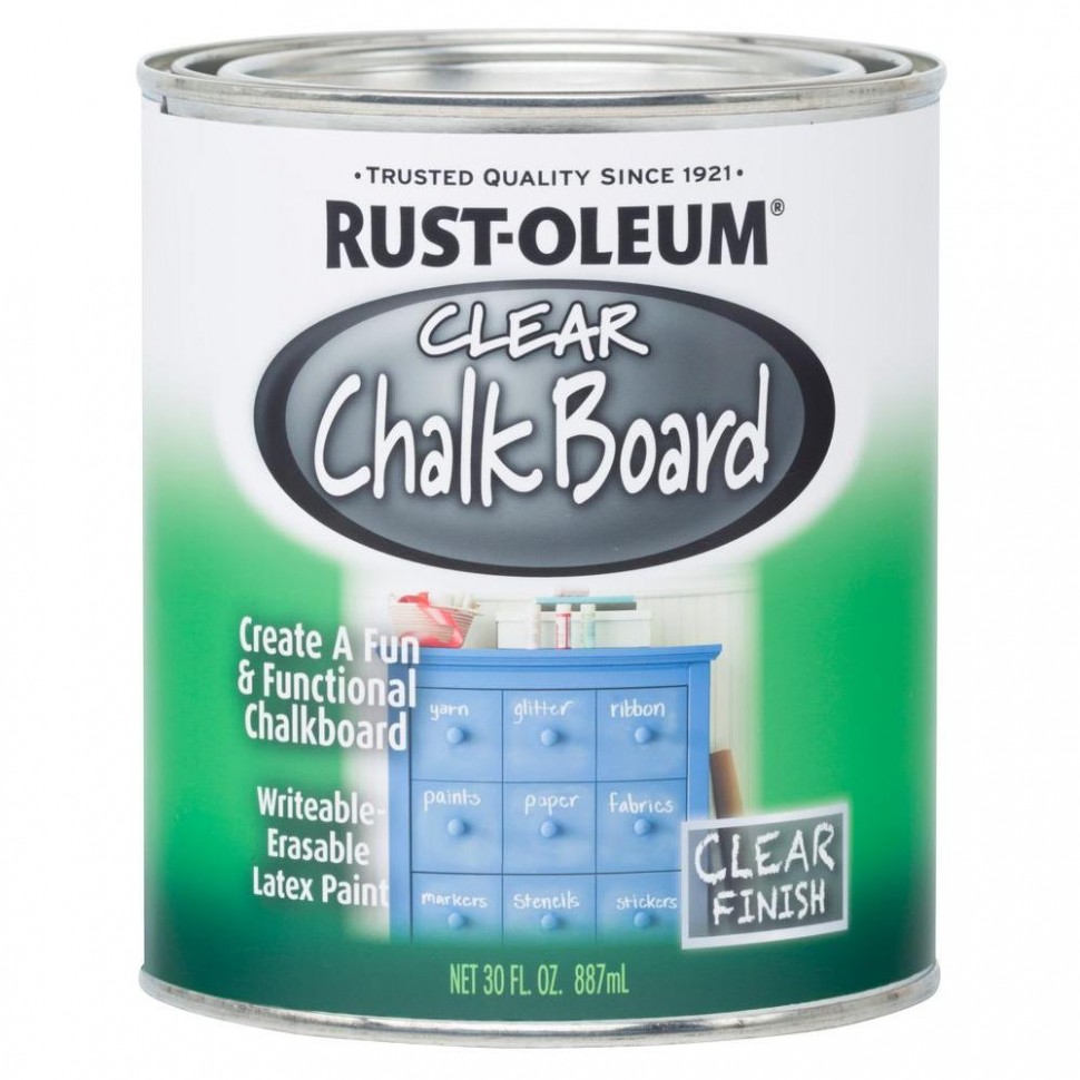 Rust Oleum Specialty 30 Oz. Clear Chalkboard Paint (case ..