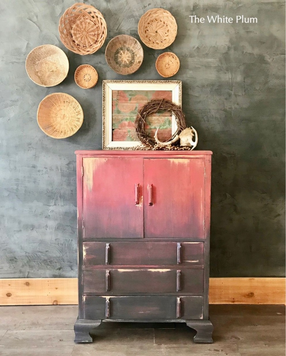 Rustic Boho Antique Cabi Painted In Annie Sloan Chalk Paint ..