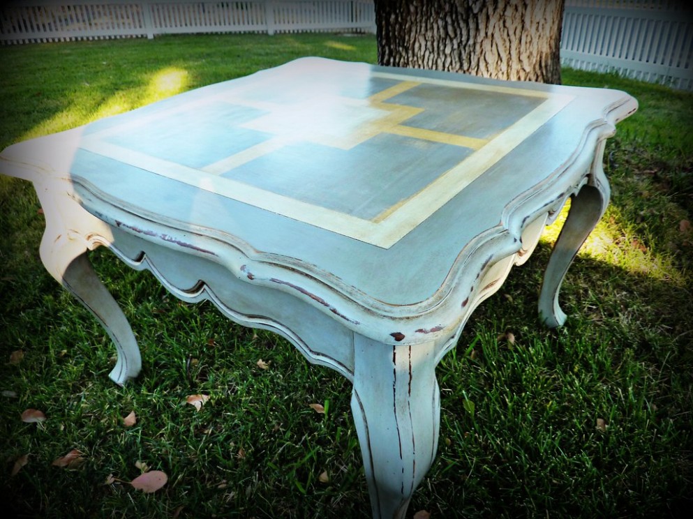 Shabby Chic Side Table Annie Sloan Chalk Paint Arles
