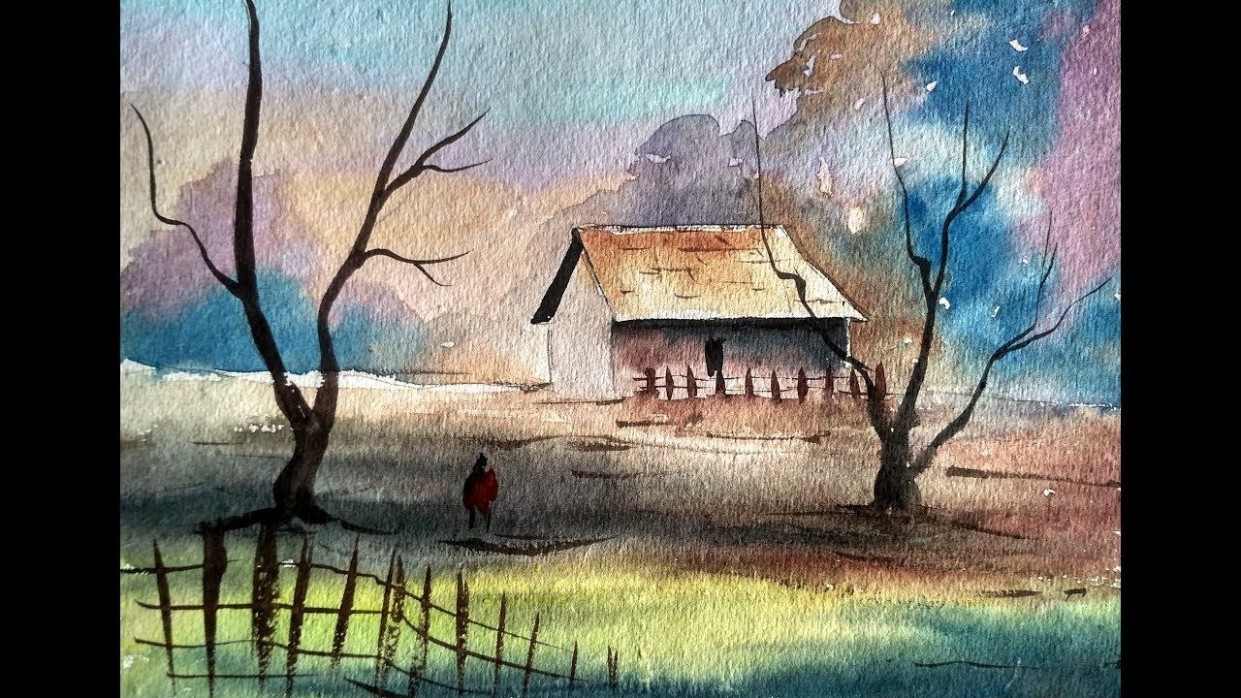 Simple Watercolor Landscape Painting For Beginners ..