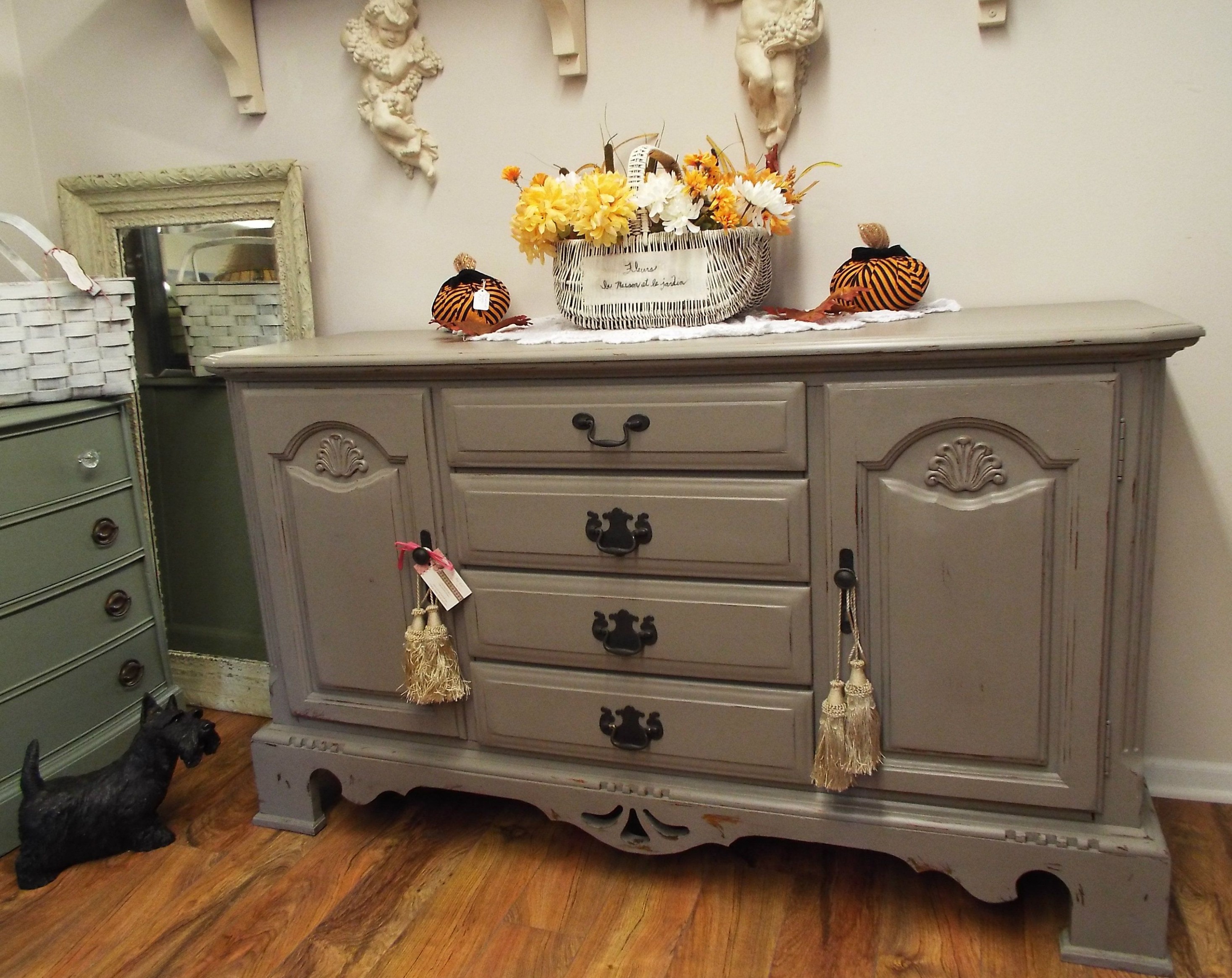 Solid Oak Buffet Updated In Annie Sloan Chalk Paint In French ..