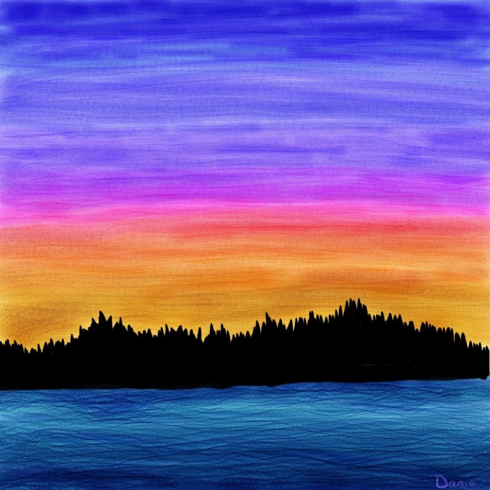Sunset On The Inlet | Art Quilts | Sunrise Painting, Easy ..