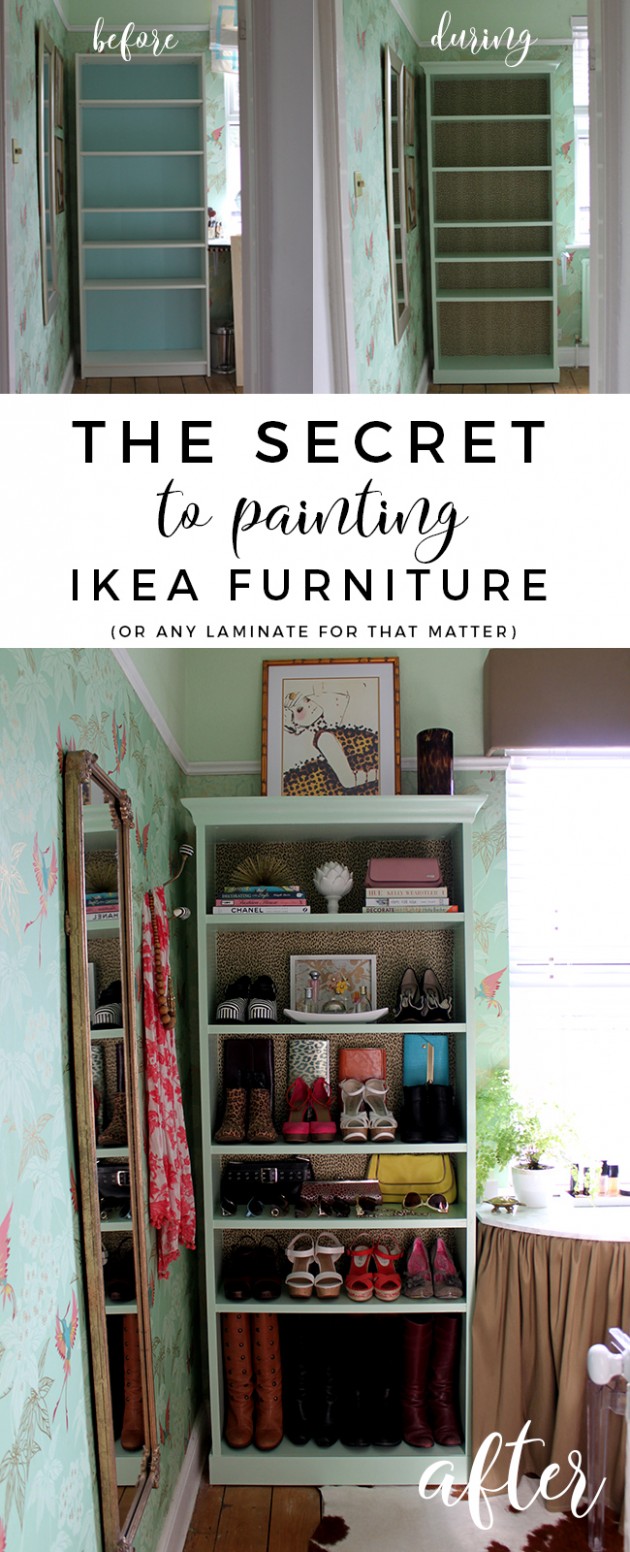 The Secret To Painting Ikea Furniture Swoon Worthy Can You Chalk Paint Over Melamine