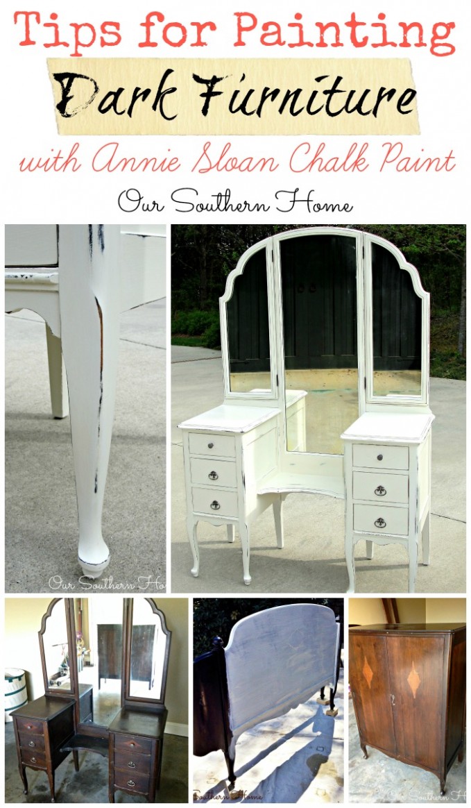 Tips For Painting Dark Furniture Our Southern Home Annie Sloan Chalk Paint Desk Ideas
