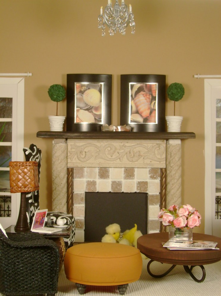Topairy Pots On Mantle Furniture From Hobby Lobby
