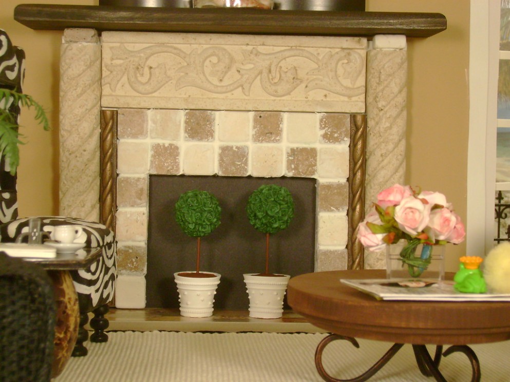 Topiary Pots In Fireplace Doll House Furniture At Hobby Lobby