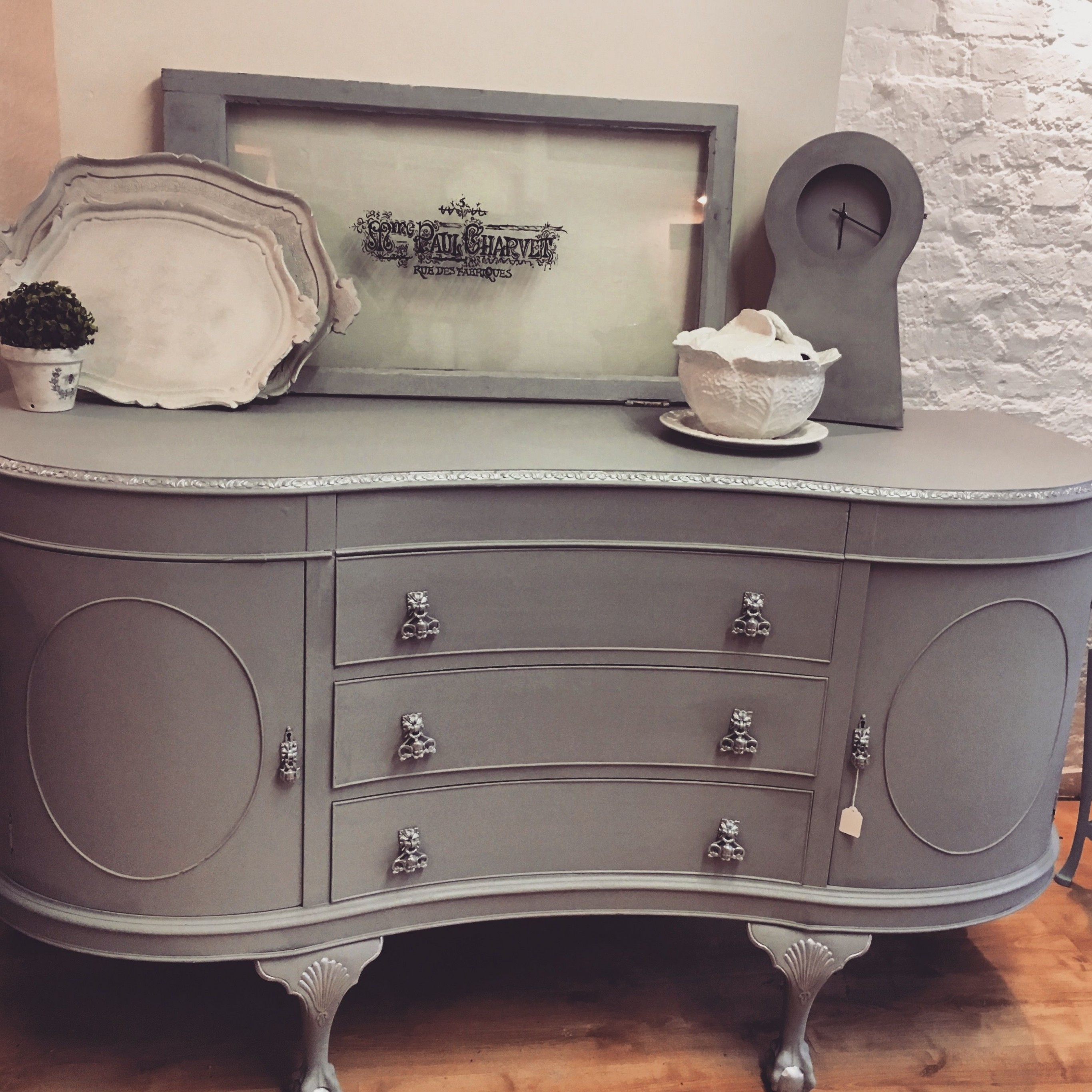 Truly Stunning Kidney Shaped Victorian Sideboard Painted In ..