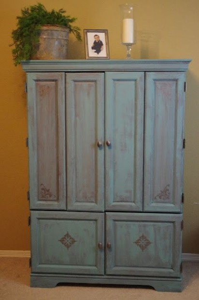 Turn A Cheap Fake Wood Armoire Into A Chic Distressed Wood ..