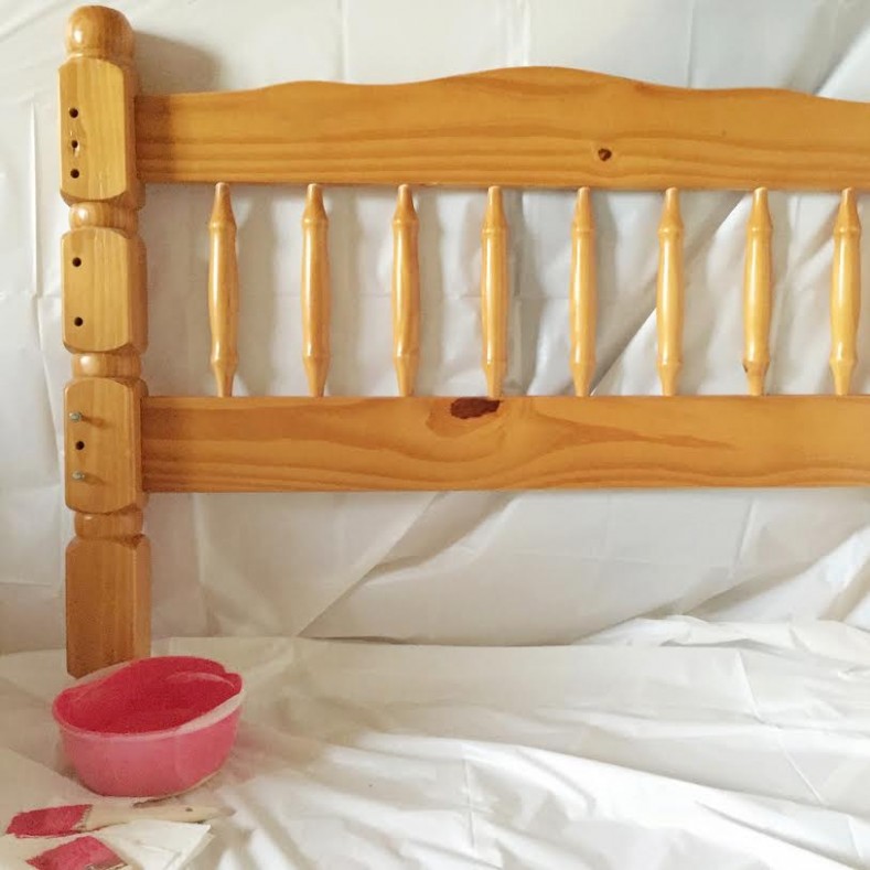 Upcycled Chalk Paint Pink Bed Craft O Maniac Can You Chalk Paint A Metal Bed Frame